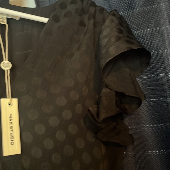 Midi flowy black dot dress - Picture 3 of 6